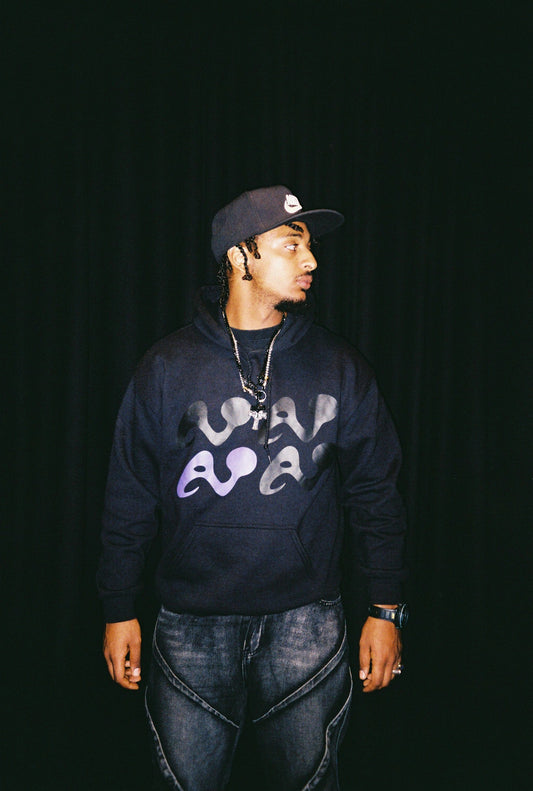 black black black purple hoodie
