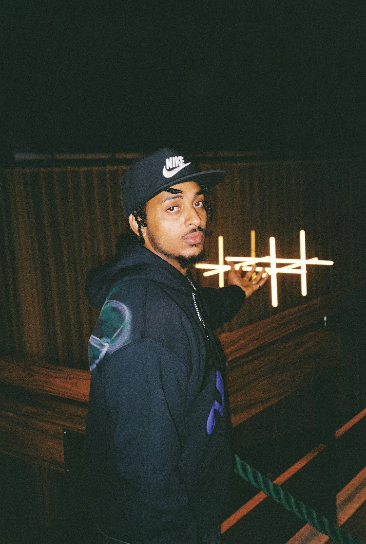 black black black purple hoodie